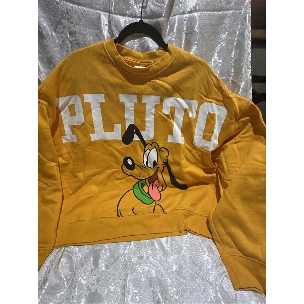 Disney Parks Pluto Back to Front Pullover Sweatshirt Size 2L